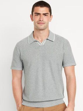 Old Navy Tipped Collar Knit Polo Sweater